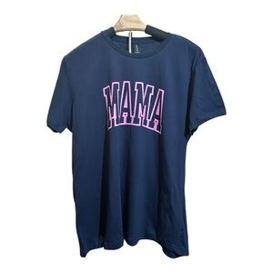 MAMA T-Shirt | Gildan Softstyle Women’s Fit | Navy with Pink Text | Size 2XL